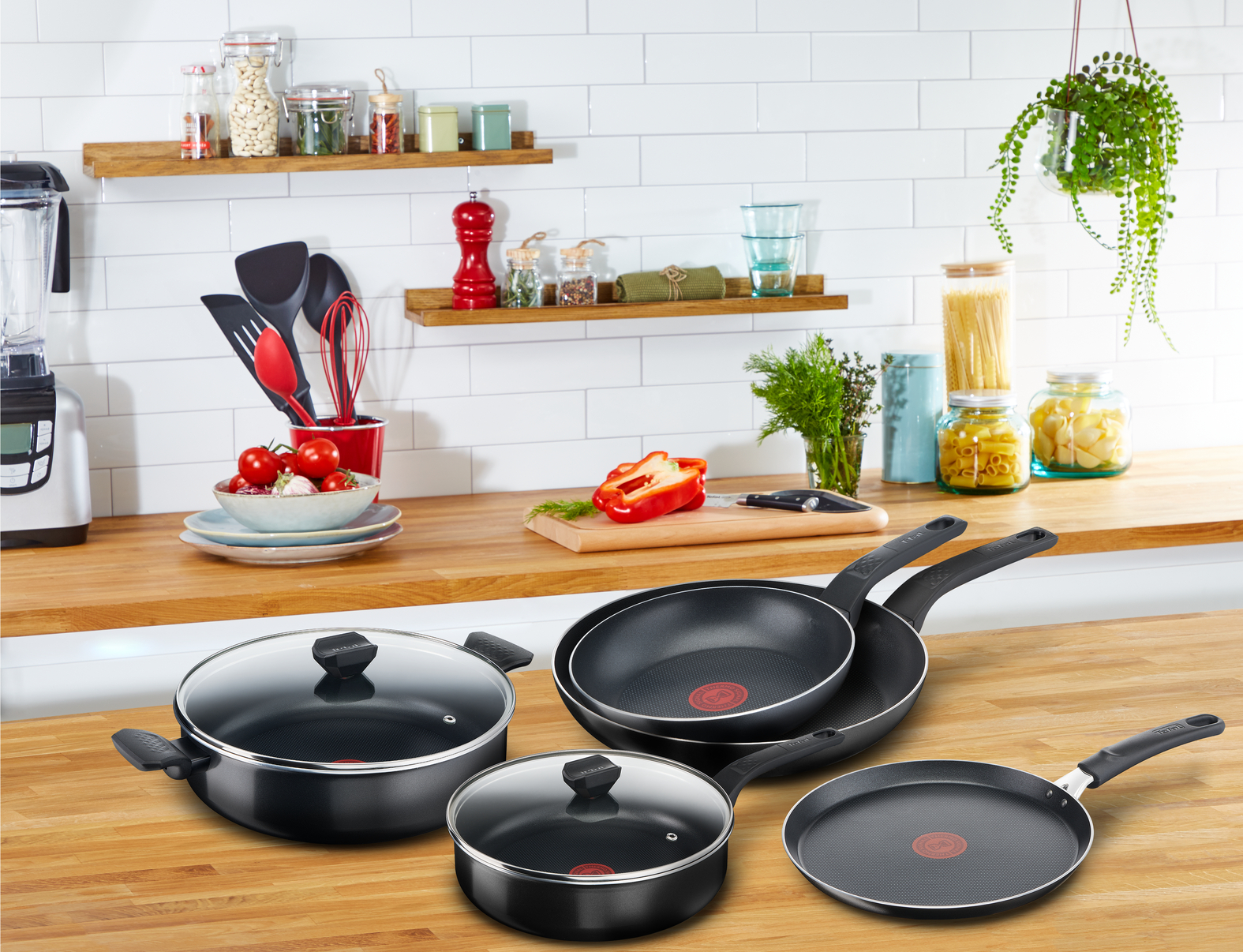 TEFAL visoki lonec s pokrovom Simply Clean 28 cm B5677253